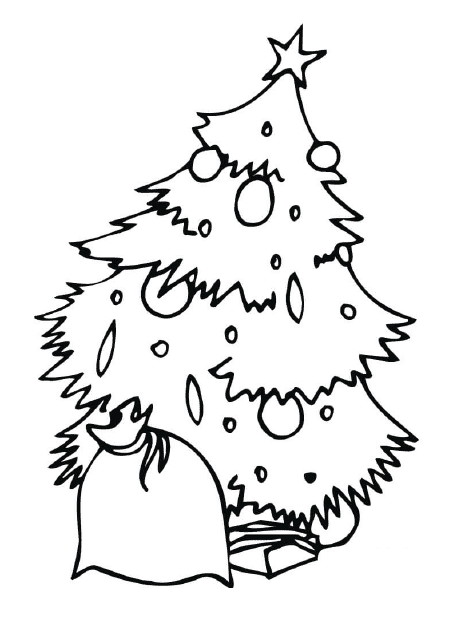 Christmas Tree Coloring Pages - Lush Tree