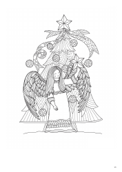 Document preview: Christmas Tree Coloring Pages - Angel