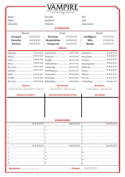 Document preview: V5 Character Sheet