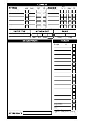 Character Sheet - Aberrant, Page 2