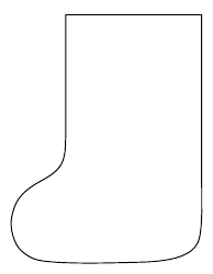 Document preview: Christmas Stocking Template - Large