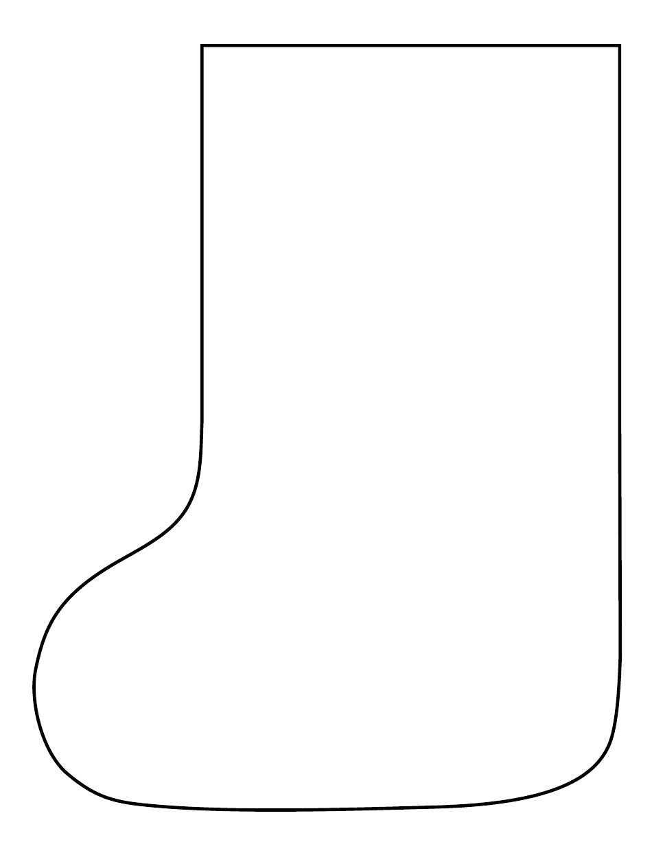 Christmas Stocking Template Large Download Printable PDF Templateroller