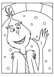 Grinch Coloring Pages - Smiling Grinch