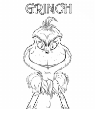 Grinch Coloring Pages - Portrait of Grinch
