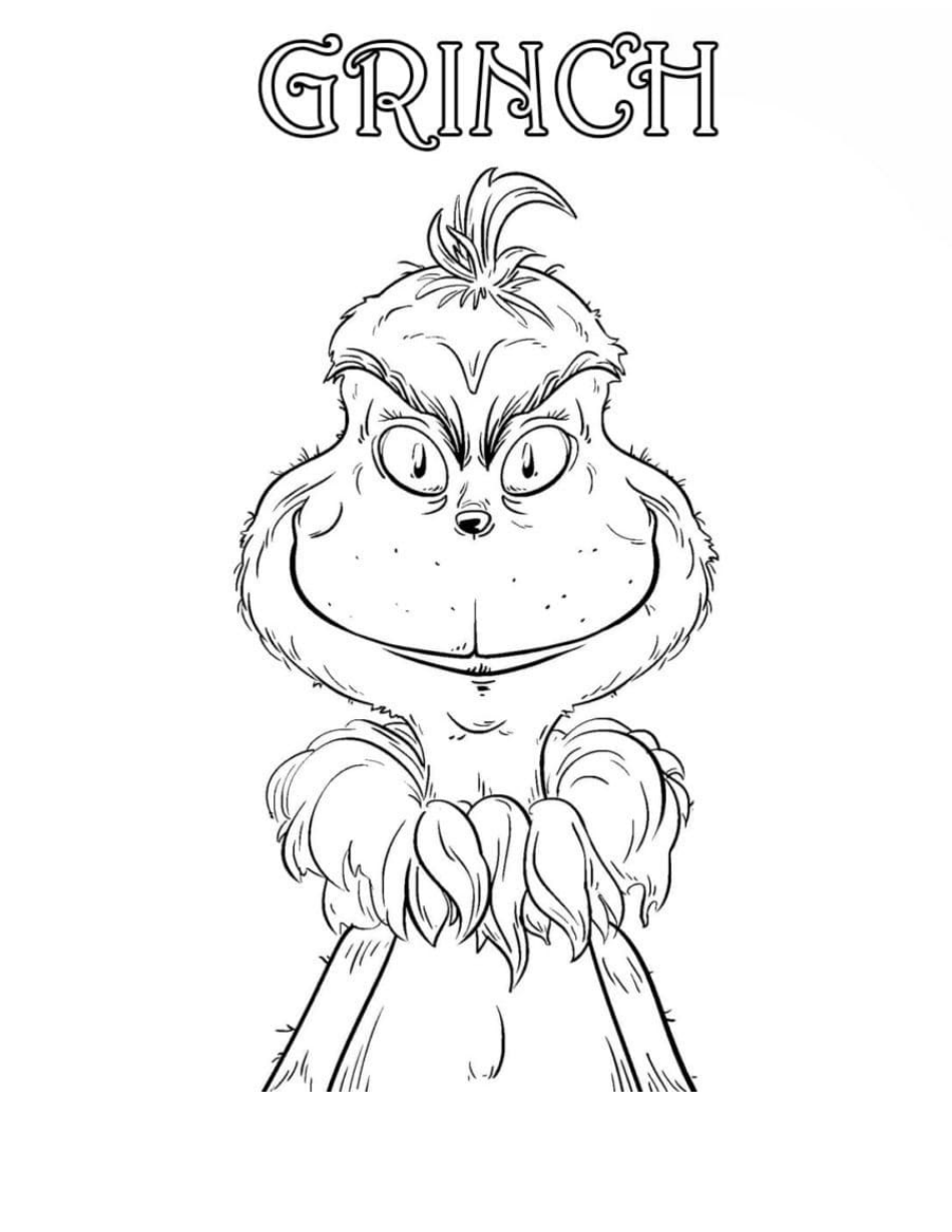 Grinch Coloring Pages - Portrait of Grinch.