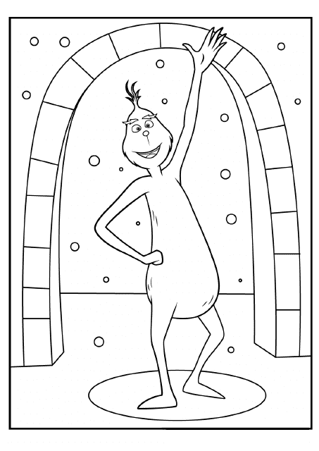 Grinch Coloring Pages - Hello From Grinch