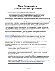 Document preview: Phase 2 Construction Covid-19 Job Site Requirements - Washington