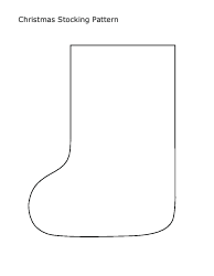 Document preview: Christmas Stocking Template - Medium-Sized