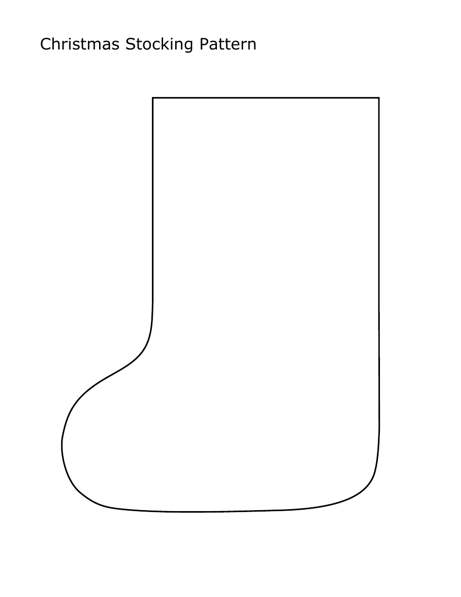 Medium-Sized Christmas Stocking Template Preview