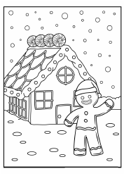 Document preview: Gingerbread Man Coloring Page - Home