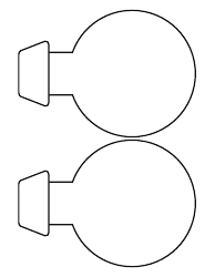Document preview: Christmas Light Template - Two Bright Light Bulbs