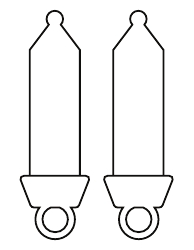 Document preview: Christmas Light Template - Two Light Bulbs
