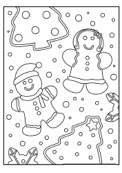 Document preview: Gingerbread Coloring Pages - Boy and Girl