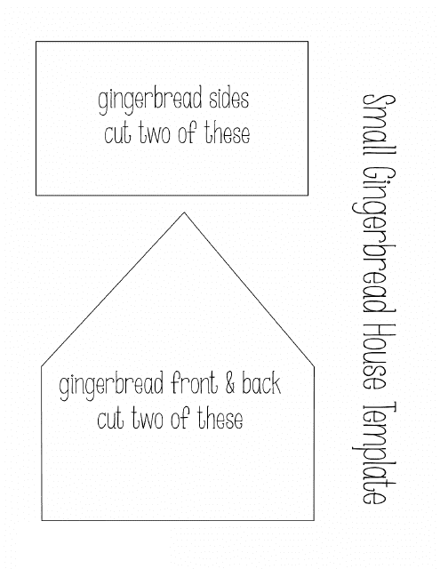 Gingerbread House Template - Sides
