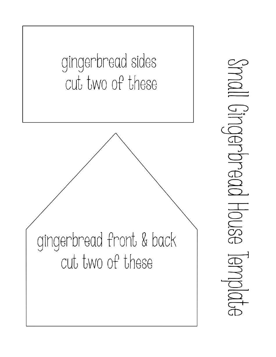 Gingerbread House Template - Sides