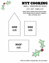 Document preview: Gingerbread House Template - Full