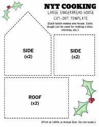 Gingerbread House Template - Full, Page 2