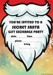 Document preview: Secret Santa Invitation Template