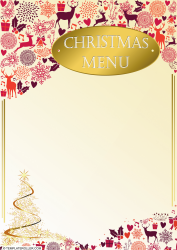 Document preview: Christmas Menu Template - Yellow