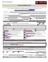 Transcript Request Form - Texas a&amp;m University - Texas, Page 2
