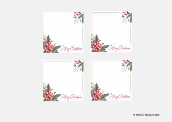Document preview: Christmas Place Cards - Grey