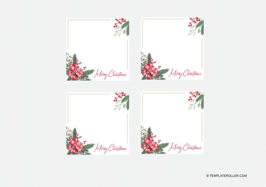 Christmas Place Cards - Grey