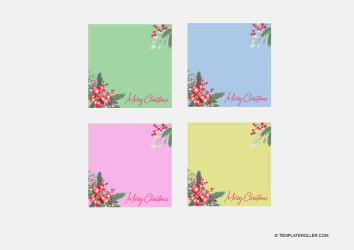 Document preview: Christmas Place Card - Varicolored