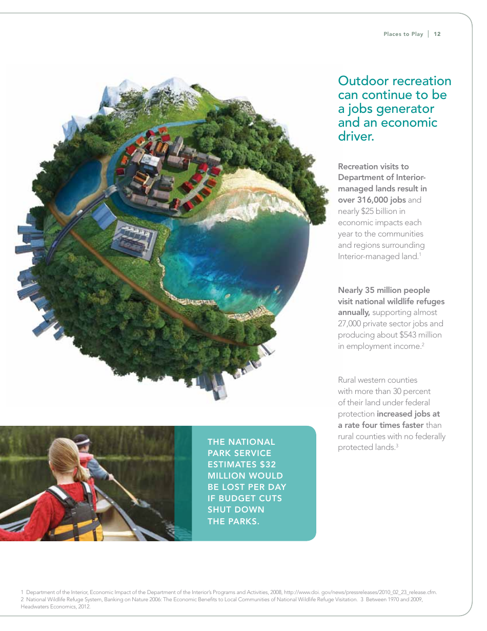 The Outdoor Recreation Economy: Take It Outside for American Jobs and a Strong Economy, Page 13