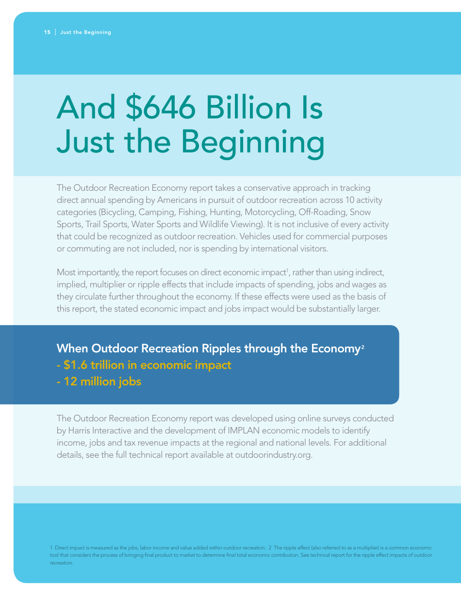 The Outdoor Recreation Economy: Take It Outside for American Jobs and a Strong Economy, Page 16