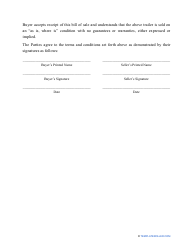 Trailer Bill of Sale Template - New York, Page 2