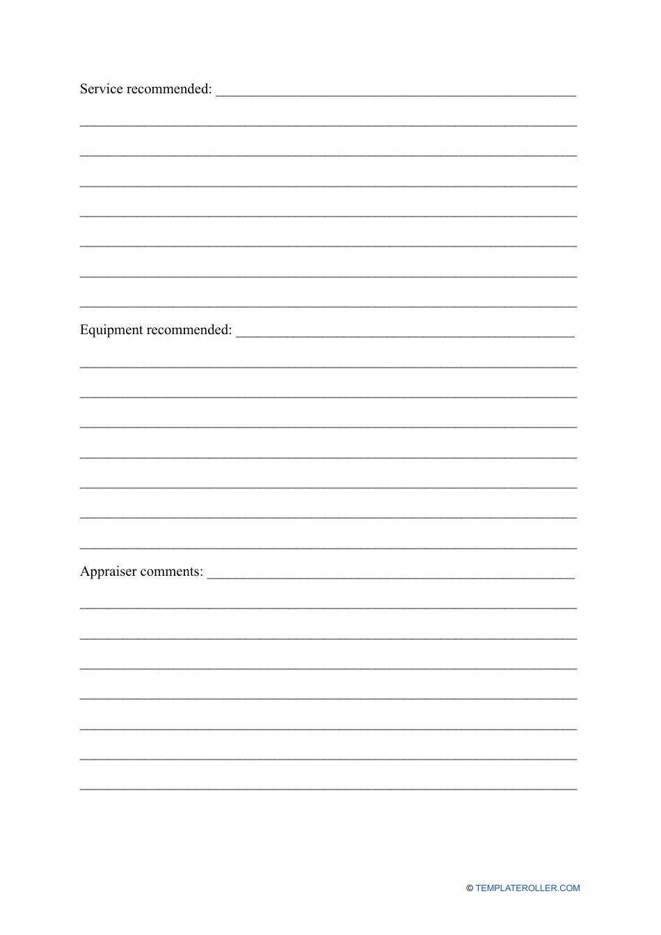 Vehicle Appraisal Form, Page 3