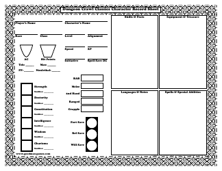 Document preview: Dungeon Crawl Classics Character Sheet