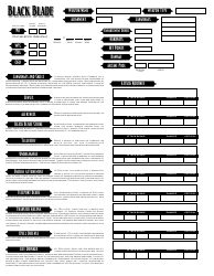 Document preview: Black Blade Character Sheet
