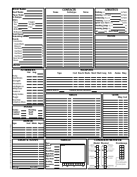 Shadowrun 3.1 Character Sheets, Page 5