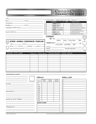 Document preview: Castles & Crusades Character Sheet