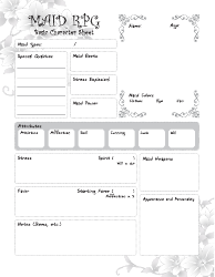 Document preview: Maid Rpg Basic Character Sheet