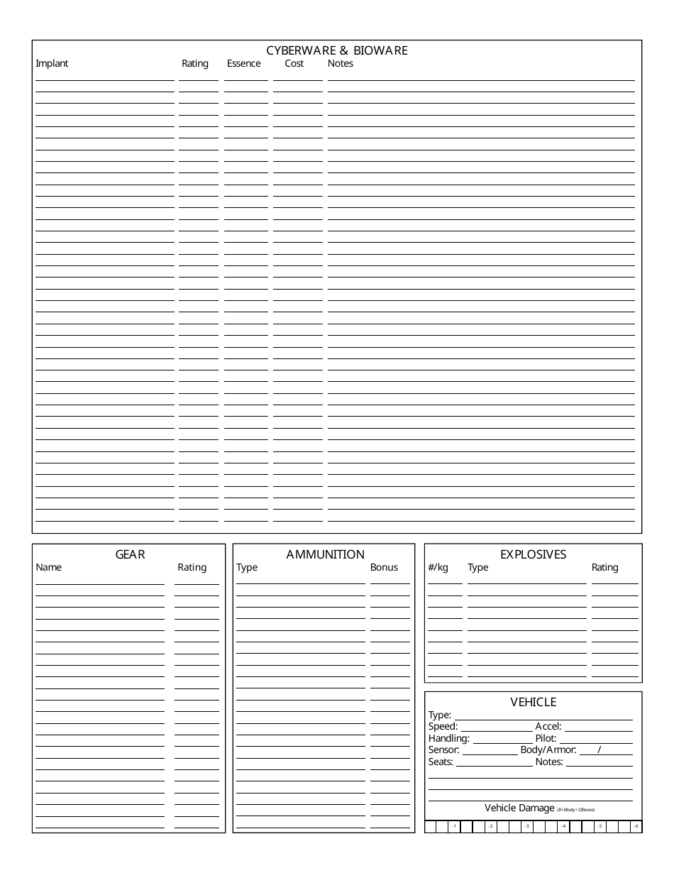 Shadowrun 5th Edition Character Sheets, Page 20
