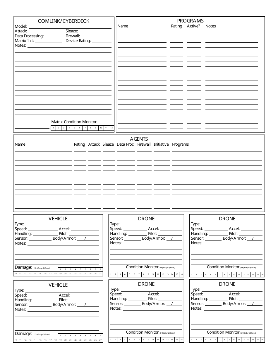 Shadowrun 5th Edition Character Sheets, Page 26