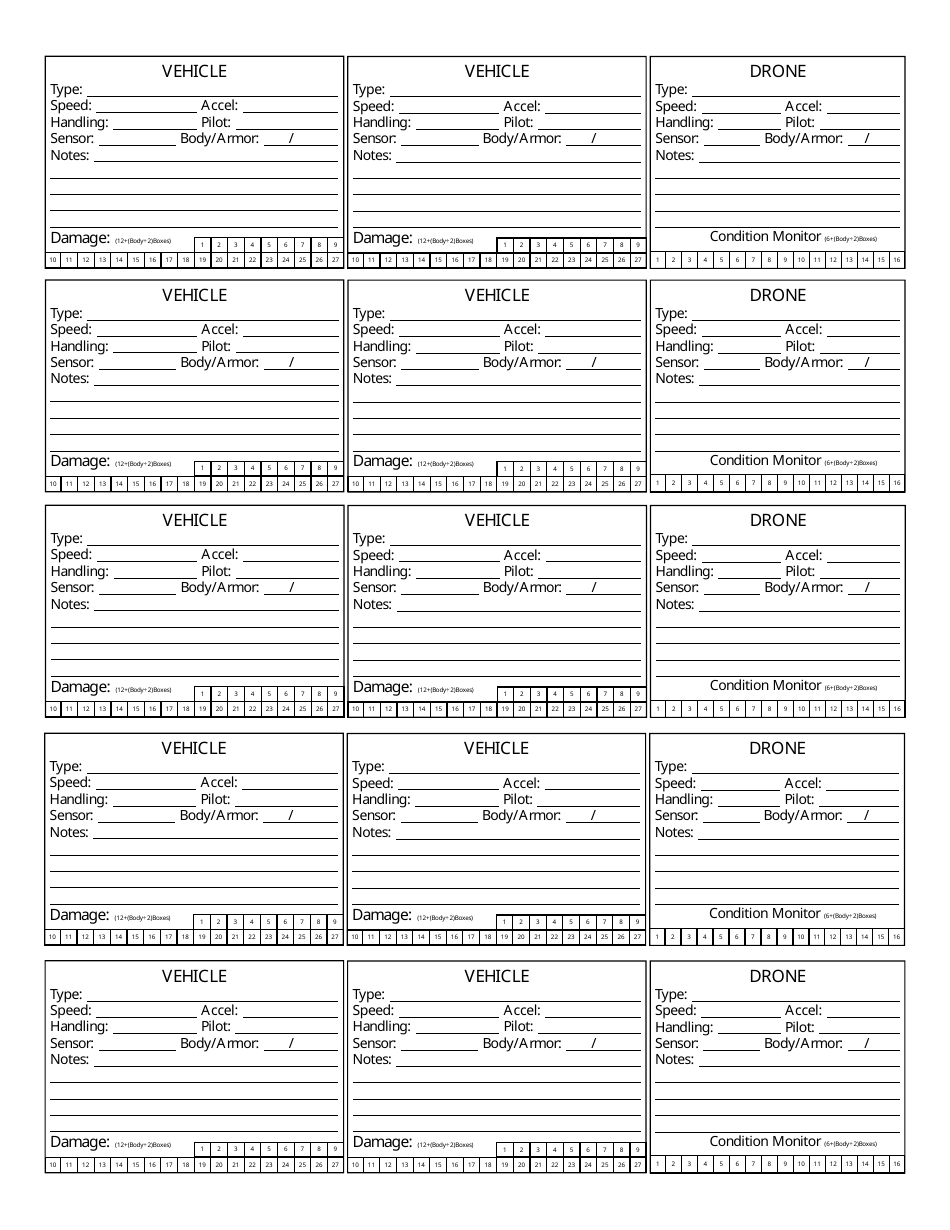 Shadowrun 5th Edition Character Sheets, Page 28