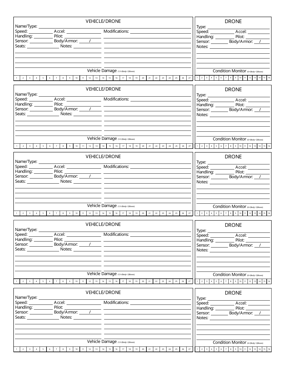 Shadowrun 5th Edition Character Sheets, Page 29