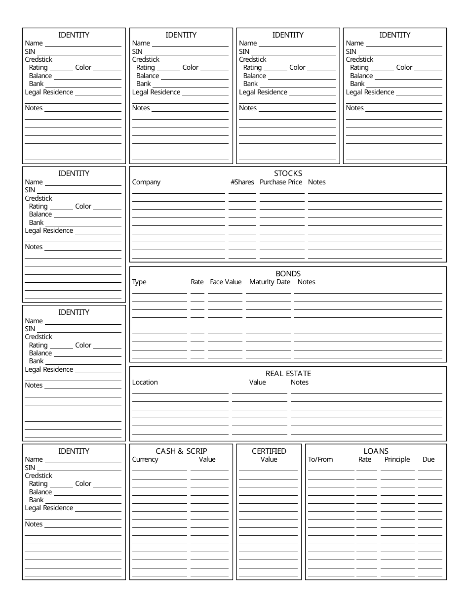 Shadowrun 5th Edition Character Sheets, Page 32