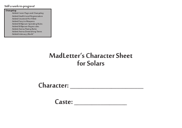 Document preview: Exalted Character Sheet for Solars