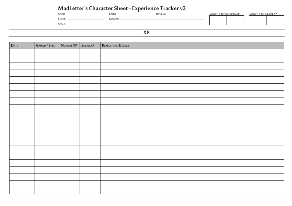 Exalted Character Sheet for Solars Download Printable PDF | Templateroller