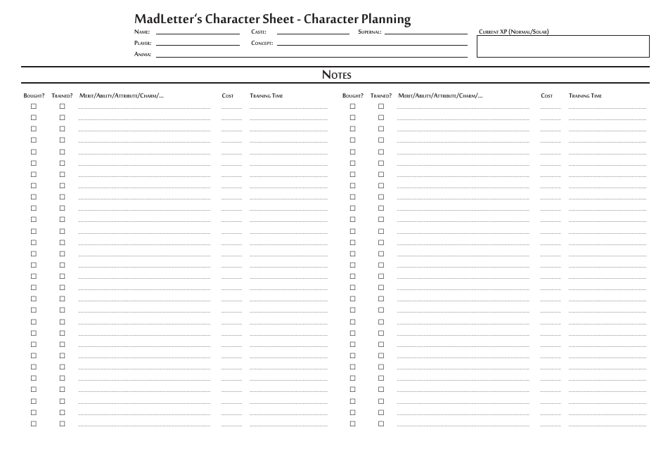 Exalted Character Sheet for Solars, Page 17