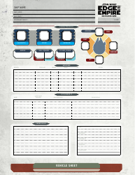 Star Wars: the Edge of the Empire Vehicle Sheet