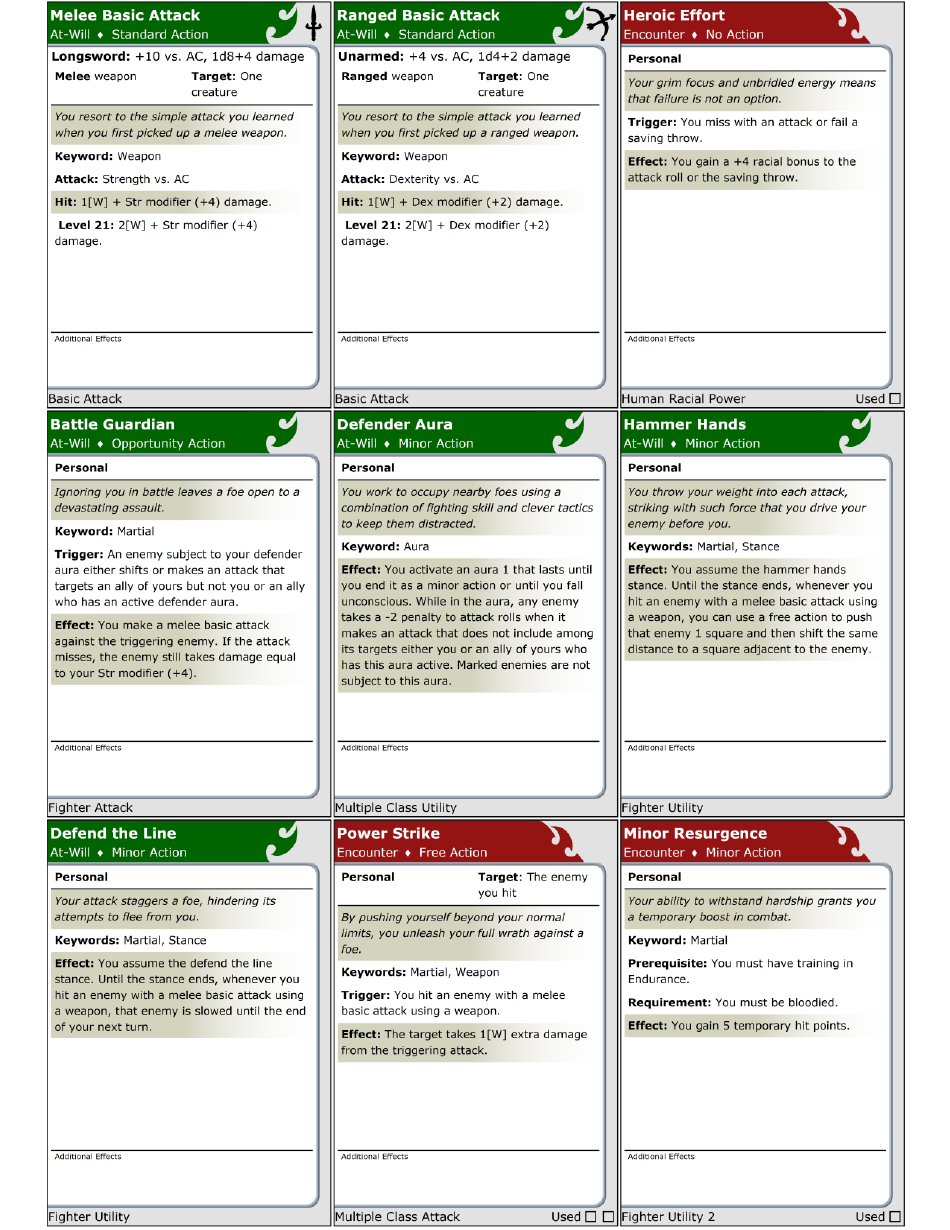 Dungeons  Dragons Good Human Knight Character Sheet, Page 4