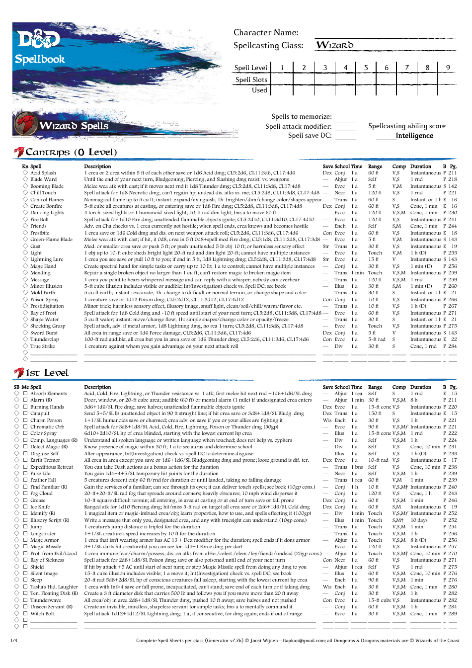Dd Spells Sheet, Page 24