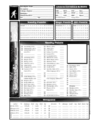 Document preview: Call of Cthulhu Present Time Character Sheet