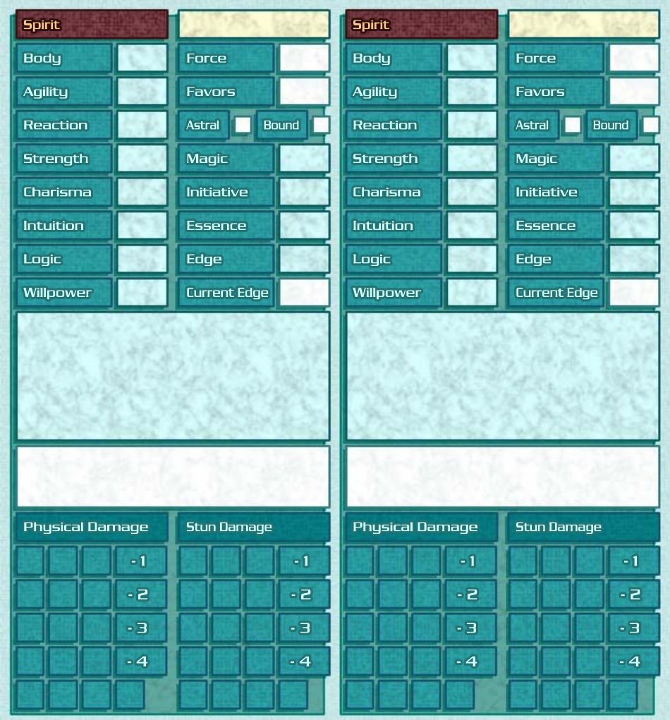 Shadowrun 4th Edition Character Sheet, Page 14