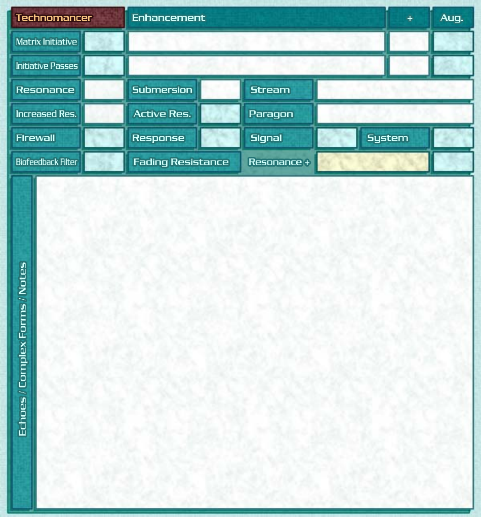 Shadowrun 4th Edition Character Sheet, Page 15